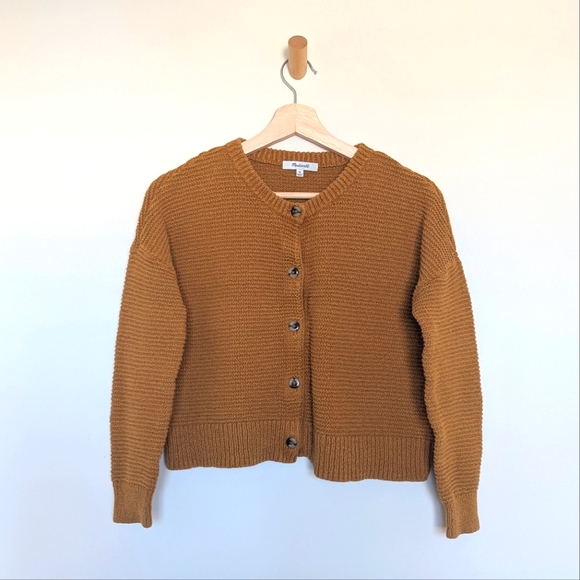 Madewell Deville Cardigan Sweater in Antique Gold - Size XS - Picture 2 of 5